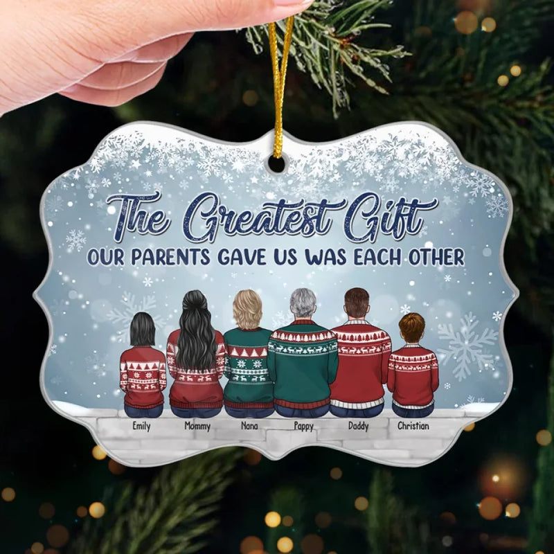 Christmas Is Even More Special When Spent With My Siblings - Family Personalized Custom Ornament - Wood, Acrylic Benelux Shaped - Christmas Gift For Family Members, Siblings, Brothers, Sisters