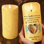 Custom Photo Your Memory Will Live On - Memorial Personalized Custom LED Candle - Sympathy Gift, Christmas Gift For Family