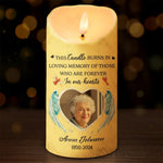 Custom Photo Your Memory Will Live On - Memorial Personalized Custom LED Candle - Sympathy Gift, Christmas Gift For Family