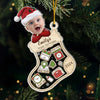 Custom Photo Santa’s Newest Little Helper - Family Personalized Custom Ornament - Acrylic Custom Shaped - Christmas Gift For Baby Kids, Newborn Baby, First Christmas