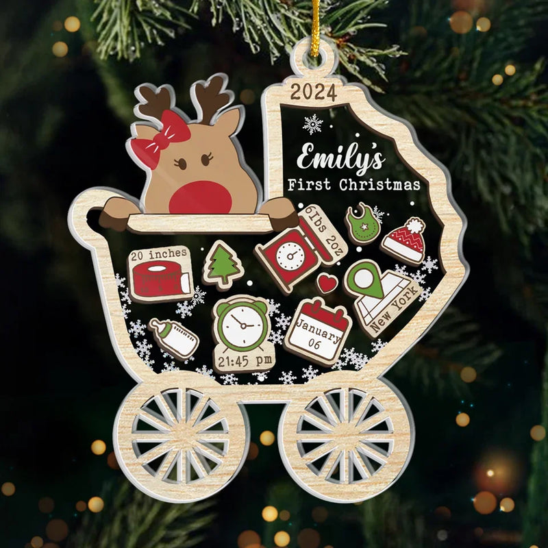 The Tiniest Hands Hold The Most Precious Gifts Of All - Family Personalized Custom Ornament - Acrylic Custom Shaped - Christmas Gift For Baby Kids, Newborn Baby, First Christmas