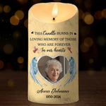 Custom Photo Your Memory Will Live On - Memorial Personalized Custom LED Candle - Sympathy Gift, Christmas Gift For Family