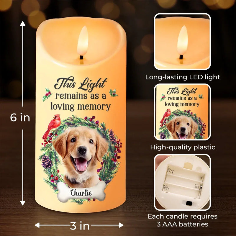 Custom Photo Unconditional Love Has A Furry Face - Memorial Personalized Custom LED Candle - Sympathy Gift, Christmas Gift For Dog Lovers, Pet Owners