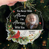 Custom Photo You Never Walk Alone - Memorial Personalized Custom Ornament - Acrylic Custom Shaped - Sympathy Gift, Christmas Gift For Family Members