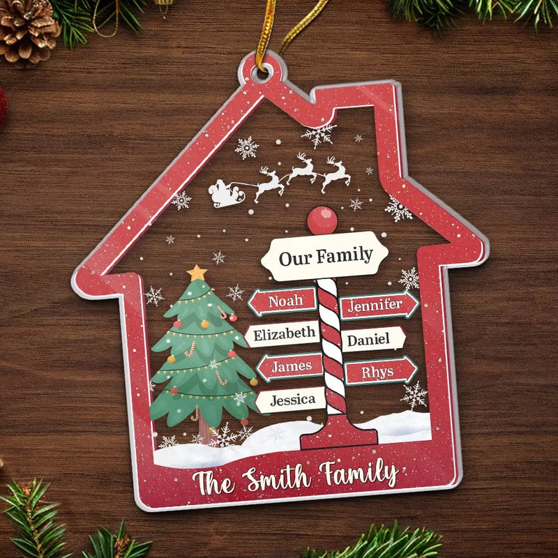 Christmas Is All About Family And Love - Family Personalized Custom Ornament - Acrylic Custom Shaped - Christmas Gift For Family Members