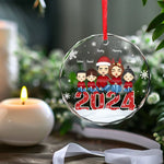 Every Ornament Tells A Family Story - Family Personalized Custom Circle Glass Ornament - Christmas Gift For Family