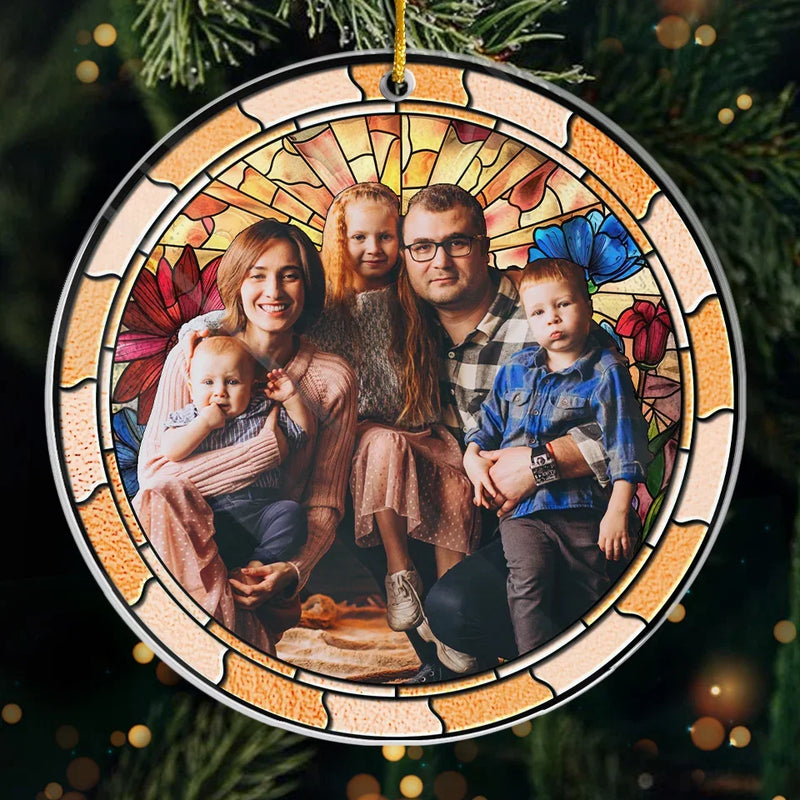 Custom Photo The True Spirit Of Christmas Lies In The Love We Share - Family Personalized Custom Ornament - Acrylic Custom Shaped - Christmas Gift For Family Members