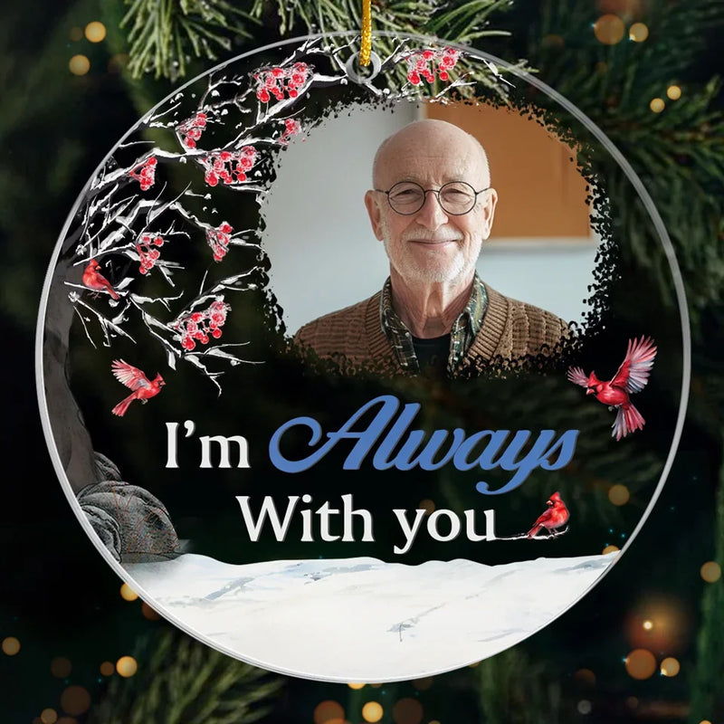 Custom Photo A Moment With You Was A Lifetime Of Happiness - Memorial Personalized Custom Ornament - Acrylic Custom Shaped - Sympathy Gift, Christmas Gift For Family Members