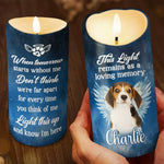Custom Photo Forever Our Faithful Companion - Memorial Personalized Custom LED Candle - Sympathy Gift, Christmas Gift For Dog Lovers
