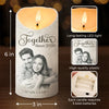 Custom Photo The Best Moments Are The Ones Spent With You - Couple Personalized Custom LED Candle - Christmas Gift For Husband Wife, Anniversary