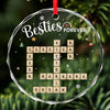 A Friend Is The Greatest Of All Blessings - Bestie Personalized Custom Circle Glass Ornament - Christmas Gift For Best Friends, BFF, Sisters