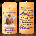 Custom Photo In Loving Memory - Memorial Personalized Custom LED Candle - Christmas Gift, Sympathy Gift, New Arrival Gift For Family Members