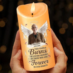 Custom Photo Love Knows No End - Memorial Personalized Custom LED Candle - New Arrival, Sympathy Gift, Christmas Gift For Family Members