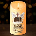 Custom Photo Love Knows No End - Memorial Personalized Custom LED Candle - New Arrival, Sympathy Gift, Christmas Gift For Family Members