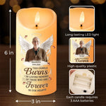 Custom Photo Love Knows No End - Memorial Personalized Custom LED Candle - New Arrival, Sympathy Gift, Christmas Gift For Family Members