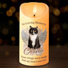 Custom Photo A Heartbeat At My Feet - Memorial Personalized Custom LED Candle - Sympathy Gift, Christmas Gift, New Arrival Gift For Pet Owners, Pet Lovers