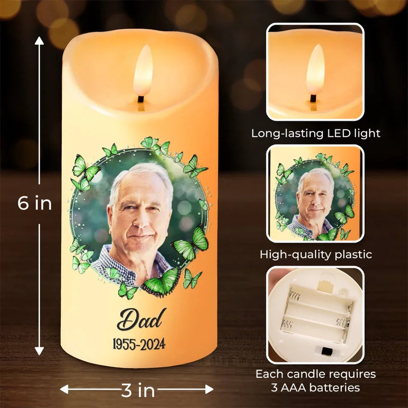Custom Photo You Are Loved Beyond Words And Missed Beyond Measure - Memorial Personalized Custom LED Candle - New Arrival, Christmas Gift, Sympathy Gift For Family Members