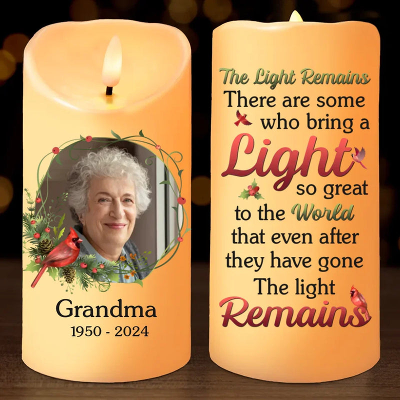 Custom Photo This Light Shines As A Symbol Of Love - Memorial Personalized Custom LED Candle - New Arrival, Sympathy Gift, Christmas Gift For Family Members