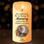 Custom Photo Part Of Me Went With You, Wherever You May Roam - Memorial Personalized Custom LED Candle - New Arrival, Sympathy Gift, Christmas Gift For Dad