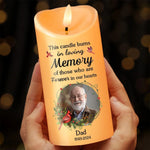 Custom Photo Part Of Me Went With You, Wherever You May Roam - Memorial Personalized Custom LED Candle - New Arrival, Sympathy Gift, Christmas Gift For Dad