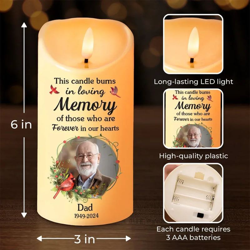 Custom Photo Part Of Me Went With You, Wherever You May Roam - Memorial Personalized Custom LED Candle - New Arrival, Sympathy Gift, Christmas Gift For Dad