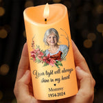 Custom Photo You Will Forever Be My Always - Memorial Personalized Custom LED Candle - New Arrival, Christmas Gift, Sympathy Gift For Family Members
