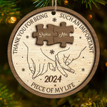 The Joy Of Christmas Is Even Brighter When Shared With Friends - Bestie Personalized Custom Ornament - Wood Custom Shaped - Christmas Gift For Best Friends, BFF, Sisters