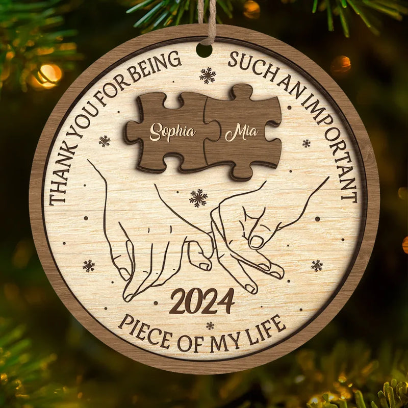 The Joy Of Christmas Is Even Brighter When Shared With Friends - Bestie Personalized Custom Ornament - Wood Custom Shaped - Christmas Gift For Best Friends, BFF, Sisters