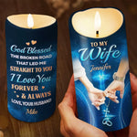 I Love You Forever And Always - Couple Personalized Custom LED Candle - Christmas Gift For Wife, Husband