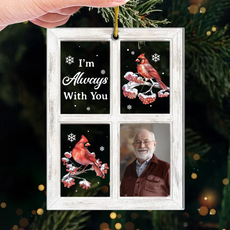Custom Photo Cardinals Appear When Angels Are Near - Memorial Personalized Custom Ornament - Acrylic Custom Shaped - Sympathy Gift, Christmas Gift For Family Members