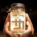 Family Is Where Love Is Endless - Family Personalized Custom Mason Jar Light - Christmas Gift For Family Members
