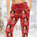 Custom Photo Dear Santa, I Don't Need Anything But This - Couple Personalized Custom Pajama Pants - Christmas Gift For Husband Wife, Anniversary