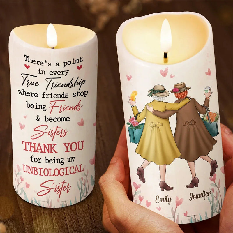 Forever And Always, My Bestie - Bestie Personalized Custom LED Candle - Christmas Gift For Best Friends, Sisters