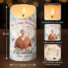 Custom Photo The Memory Of A Life Filled With Love Continues To Shine - Memorial Personalized Custom LED Candle - Sympathy Gift, Christmas Gift For Family Members
