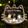 Meowy Catmas - Cat Personalized Custom 3 Layers Shaker Ornament - Christmas Gift For Pet Owners, Pet Lovers