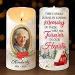 Custom Photo Always In Our Hearts - Memorial Personalized Custom LED Candle - Sympathy Gift, Christmas Gift For Family Members
