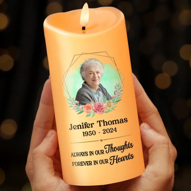 Custom Photo You Are Not Missed - Memorial Personalized Custom LED Candle - Sympathy Gift, Christmas Gift For Family Members