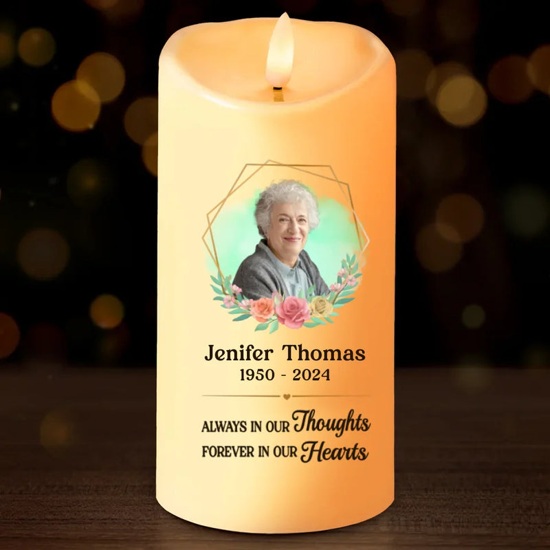 Custom Photo Memorial Remembrance - Personalized LED Candle