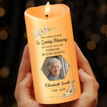 Custom Photo In Loving Memory Of A Gentle Soul - Memorial Personalized Custom LED Candle - Sympathy Gift, Christmas Gift For Family