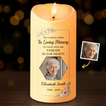 Custom Photo In Loving Memory Of A Gentle Soul - Memorial Personalized Custom LED Candle - Sympathy Gift, Christmas Gift For Family