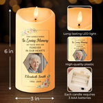 Custom Photo In Loving Memory Of A Gentle Soul - Memorial Personalized Custom LED Candle - Sympathy Gift, Christmas Gift For Family