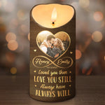 Custom Photo You Make My Heart Skip A Beat - Couple Personalized Custom LED Candle - Christmas Gift For Husband, Wife, Couple