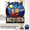 Good Friends Are Hard To Find, Harder To Leave And Impossible To Forget - Bestie Personalized Window Hanging Suncatcher - Christmas Gift For Best Friends, BFF, Sisters