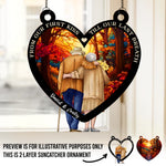 I Want To Grow Old With You - Couple Personalized Window Hanging Suncatcher - Gift For Husband Wife, Anniversary
