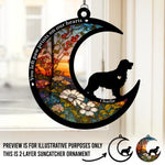 No Longer By My Side But Forever In My Heart - Memorial Personalized Window Hanging Suncatcher - Sympathy Gift For Dog Lovers, Pet Lovers