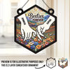 A Best Friend Is A Second Self - Bestie Personalized Window Hanging Suncatcher - Gift For Best Friends, BFF, Sisters