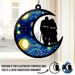 Our Starry Nights Side By Side - Couple Personalized Window Hanging Suncatcher - Gift For Husband, Wife, Couple