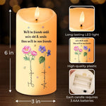 Bloom Where We Grow, Bestie - Bestie Personalized Custom LED Candle - Christmas Gift For Best Friends, BFF