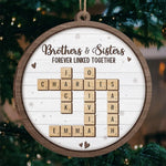 A Sibling Is The Greatest Gift Of Childhood - Family Personalized Custom Ornament - Wood Custom Shaped - Christmas Gift For Family Members, Siblings, Brothers, Sisters