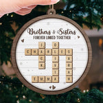 A Sibling Is The Greatest Gift Of Childhood - Family Personalized Custom Ornament - Wood Custom Shaped - Christmas Gift For Family Members, Siblings, Brothers, Sisters